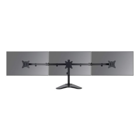 Soporte De Mesa Con Base Tooq Db1704tn-b Para 3 Pantallas De 17" A 27" Max 7kg Por Brazo Vesa 75x75 