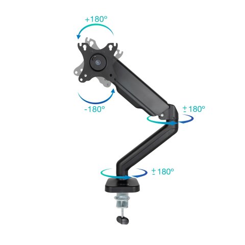 Soporte De Mesa Tooq Db5032tnr-b Para 1 Pantalla 17" A 32" Max 9kg Vesa 75x75 Y 100x100 Negro