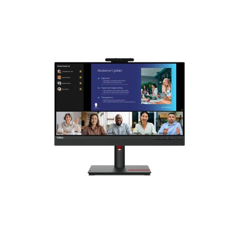 Monitor 24" Hdmi Displayport Vga Lenovo T24v-30 Fhd Webcam Pivotante Regulable En Altura Hub-usb