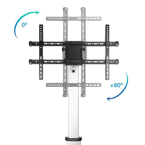 Soporte De Suelo Con Ruedas Tooq Fs1886m-b Para Pantallas De 37"-86" Max. 50kg Vesa Max. 600x400 Con