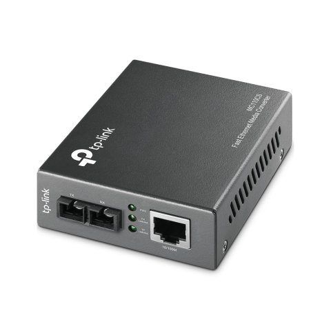 Convertidor Fibra Tp-link Mc110cs Rj45 Eth A Fibra Monomodo Sc 100mb Fullduplex Hasta 20km Montaje E