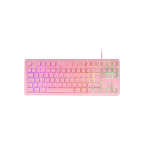 Teclado H-mech Gaming Mars Gaming Mk023 Color Rosa Tamaño Compacto Tkl Iluminacion Rgb