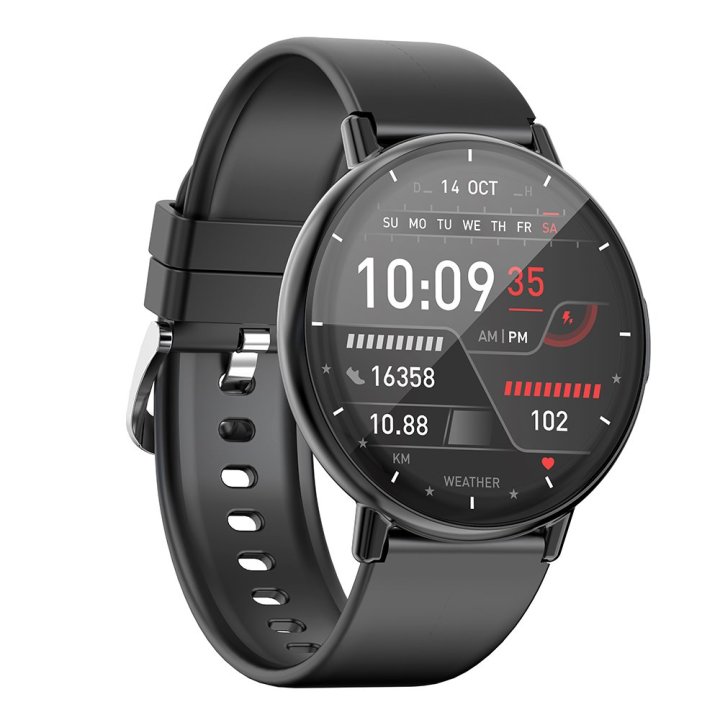 Smartwatch Aiwa Sw-a800 Negro Pantalla Lcd 1.4" Llamadas Bluetooth Ip67 100 Modos De Deporte Notificaciones Control De Salud 