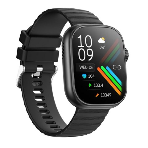 Smartwatch Aiwa Sw-700 Negro Pantalla Lcd 2.01" Con Llamadas Bluetooth Ip67 8 Modos De Deporte Notificaciones Control De Salu