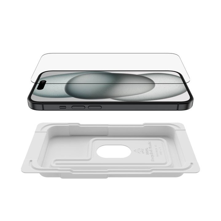 Protector De Pantalla Belkin Ova106zz Iphone 14 Plus 13 Pro Max Temperedglass Antimicrobiano