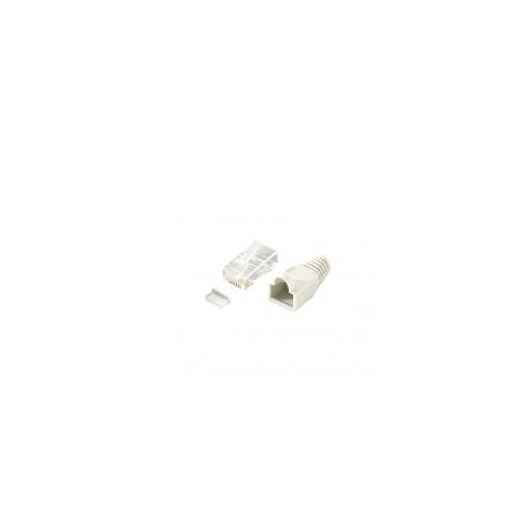 Kit 100 Conectores Rj45 Categoria 6 Con Capuchon Y Guia