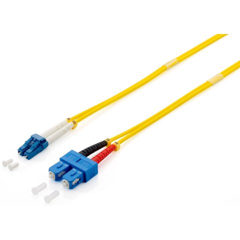 Cable Fibra Optica Monomodo Lc sc 0.9 125 Lsoh 1m Color Amarillo