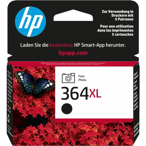 Cartucho Hp Nº 364 Xl Negro Photo Para Photosmart (cb322eeabe) (solo Para Impresoras De 5 Cartuchos)