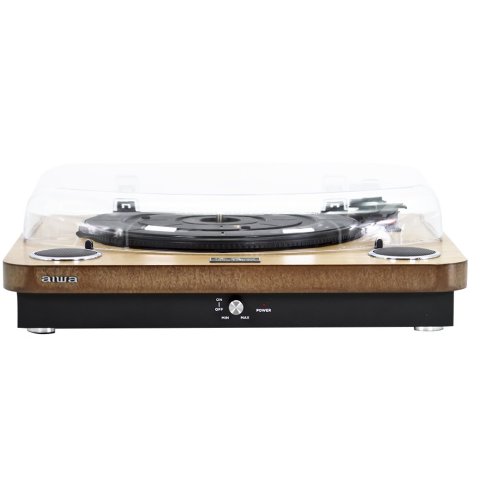 Tocadiscos Bluetooth Aiwa Gbtur-120v3 Madera Bt5.0+ Edr Plato 27.5cm Tres Velocidades 33, 45, 78 Rpmlector Grabador Usb sd Ra