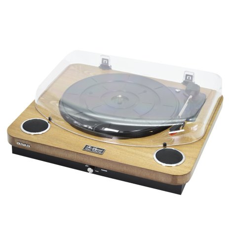 Tocadiscos Bluetooth Aiwa Gbtur-120v3 Madera Bt5.0+ Edr Plato 27.5cm Tres Velocidades 33, 45, 78 Rpmlector Grabador Usb sd Ra