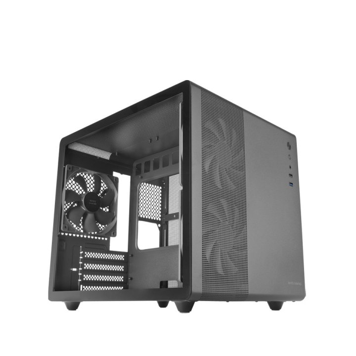 Caja Microatx Cube Gaming Mars Gaming Mcm Pro Black Frontal Mesh Diseño Cube 3xventiladores 120mm Rgb Lateral De Cristal Temp