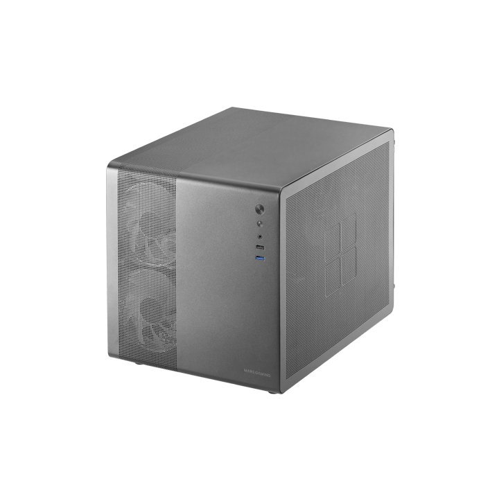 Caja Microatx Cube Gaming Mars Gaming Mcm Pro Black Frontal Mesh Diseño Cube 3xventiladores 120mm Rgb Lateral De Cristal Temp