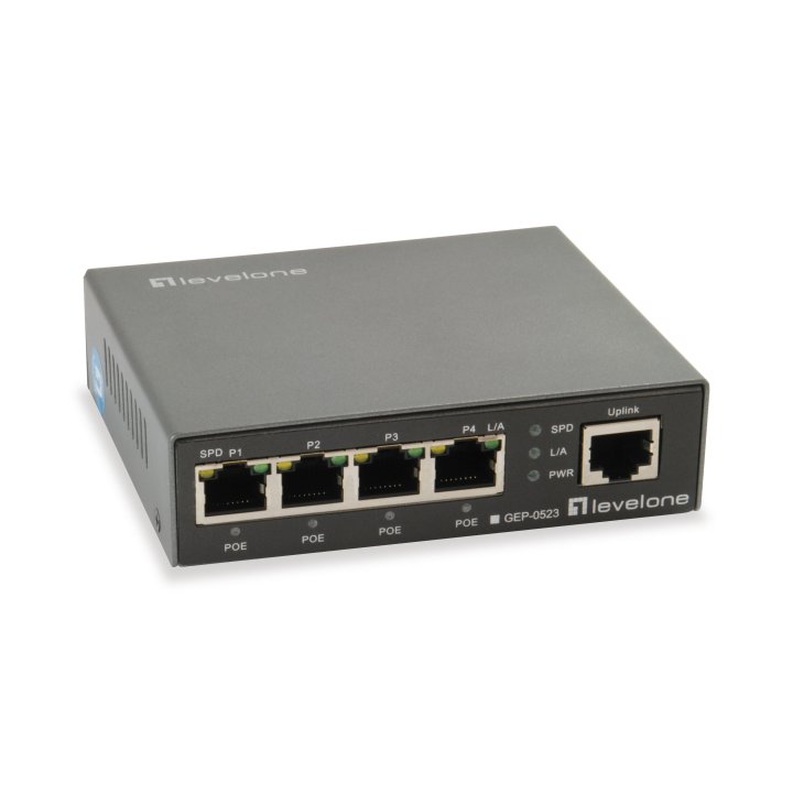 Switch Level One Gep-0523 No Gestion 5p 10 100 1000 4p Poe Plus 60w