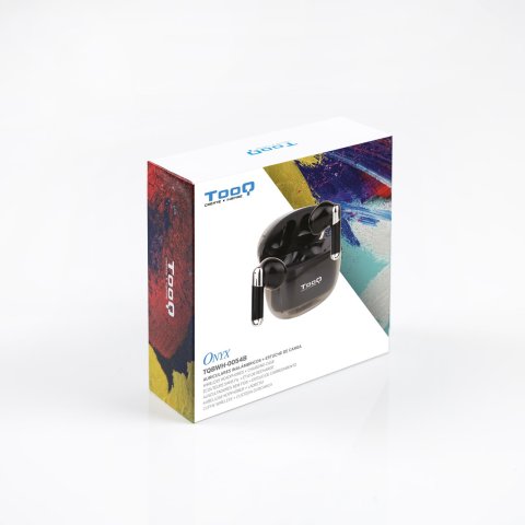 Auricular Intrauditivo Bluetooth Tooq Tqbwh-0054b Onyx Bt5,3 Caja De Carga Negro
