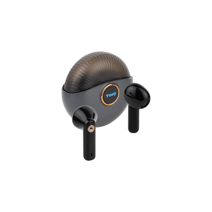 Auricular Intrauditivo Bluetooth Tooq Tqbwh-0060g Snail Bt5,3 Caja De Carga Gris