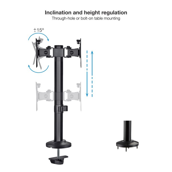 Soporte De Mesa Tooq Db1132tn-b Para 2...
