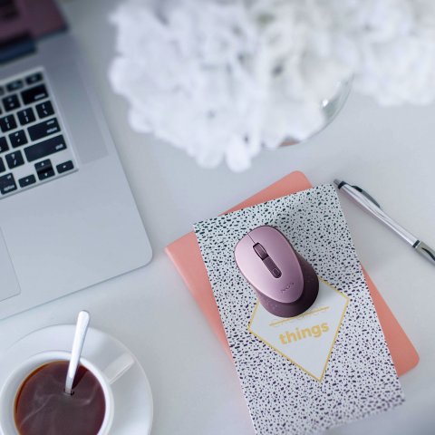 Mouse Ngs Wireless Dew Lilac Con Nano Receptor-800 1600 Dpi 2,4 Ghz Lila