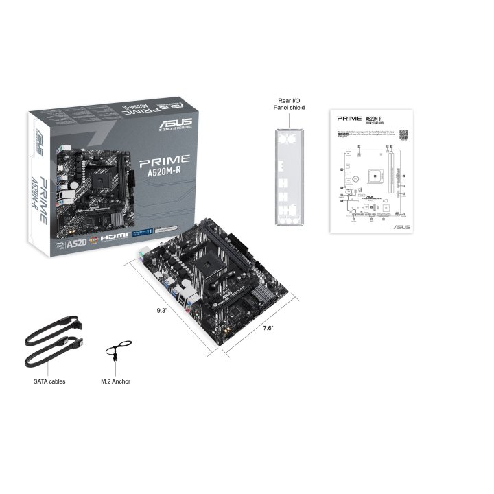 Pb Asus Prime A520m-r Skt Am4 M-atx Amd A520 2xddr4 3200mhz Hdmi 2xpcie M.2 4xusb3.0 