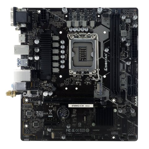 Pb Biostar B760mx2-e D4 M-atx Skt 1700 Hdmi Vga Dvi 2xddr4 3200mhz 1xm.2 4xsata 2.5g Lan Usb 3.2
