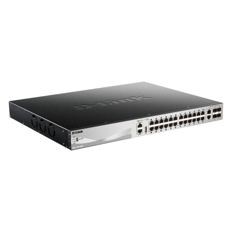 Switch Gestionable L3 D-link Stackable Dgs-3130-30ps e 24p Poe (370w) Giga + 2p 10g + 4p 10g Sfp+