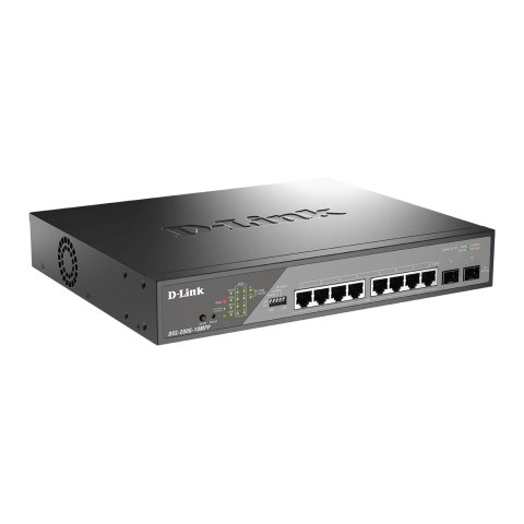 Switch Gestionable D-link Dss-200g-10mpp e Poe+ Poe++ 90w puerto  8x10 100 1000 Mbps + 2g Sfp