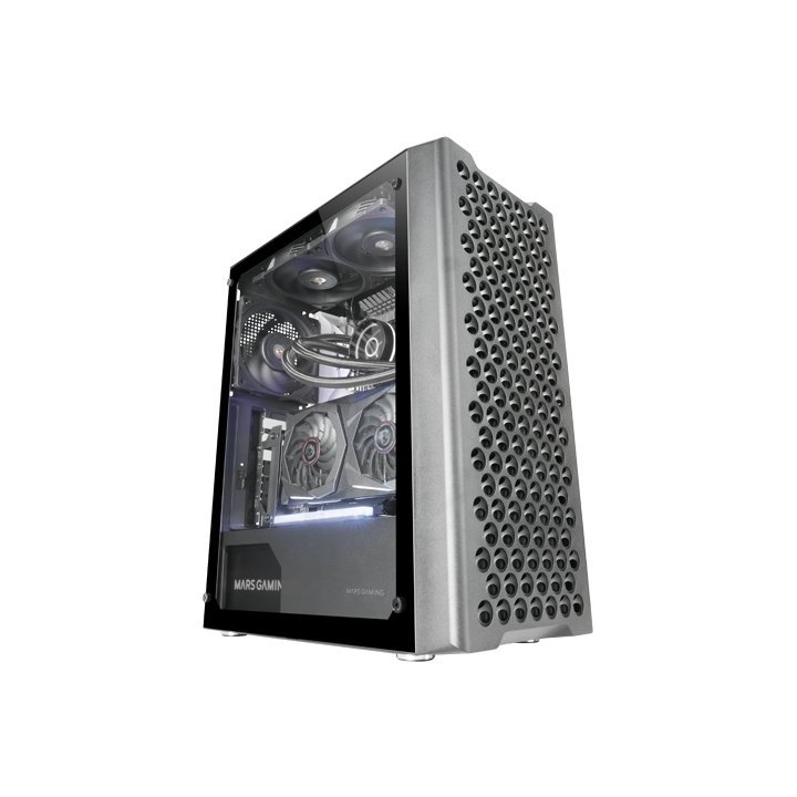 Caja Atx Semitorre Mars Gaming Mc-ipro Black Frontal Mesh Tridimesional Lateral De Cristal Templado