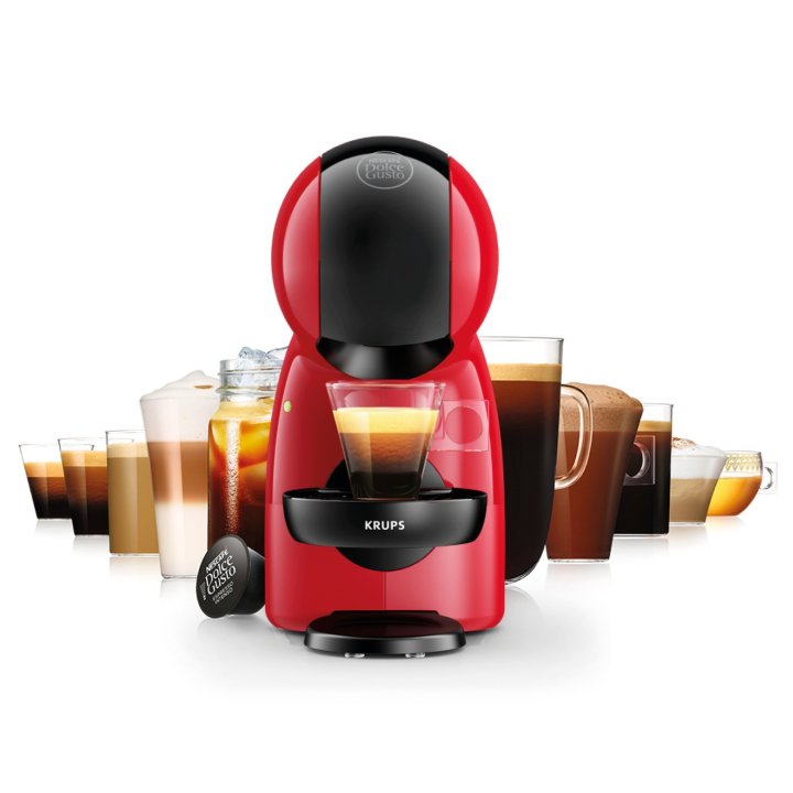 Cafetera Krups Piccolo Xs Dolce Gusto 1600 W, 15 Bar Color Rojo Y Negro
