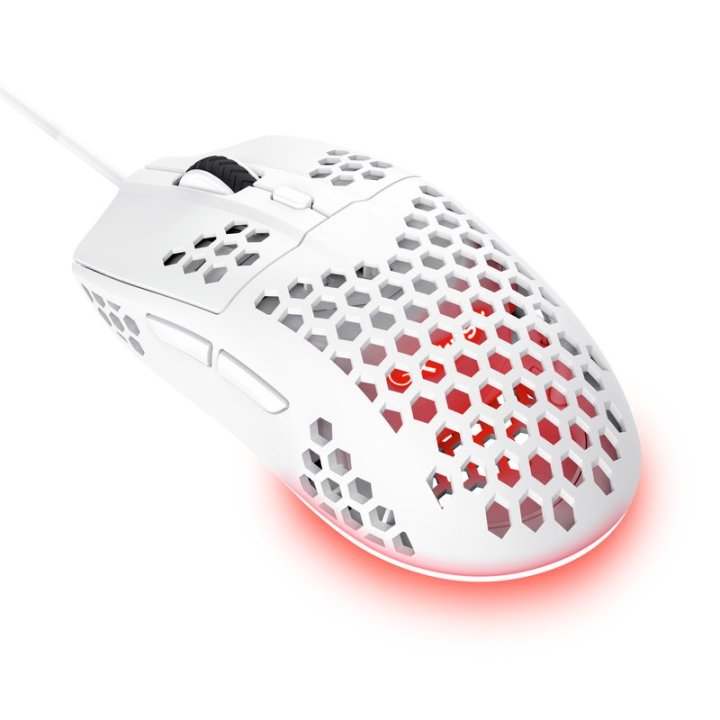 Mouse Trust Gxt928w Helox Usb Ultraligero Gaming Color Blanco
