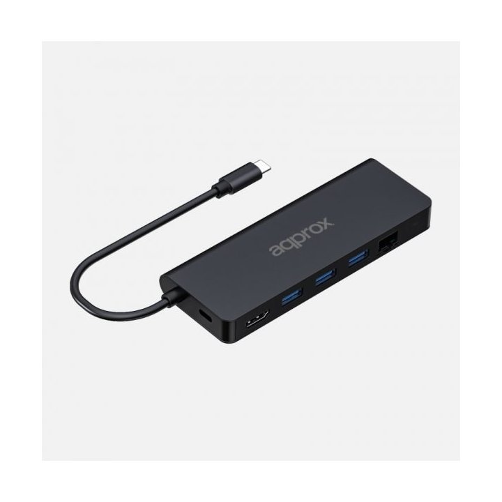 Docking Usb-c Approx Appc53 A 1xhdmi 4k 3xusb-a 3.0 1xlector Tarjetas Sd microsd 1xusb-c Pd 100w