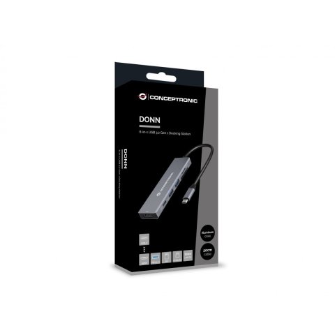 Docking Usb-c Conceptronic Donn23g 1xhdmi 4k 2xusb-a 3.0 1xusb-c Pd 100w 1xsd 1xmicrosd