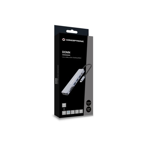 Docking Usb-c Conceptronic Donn19g 1xhdmi 3xusb-a 3.0 1xusb-c Pd 100w 1xlector Sd microsd