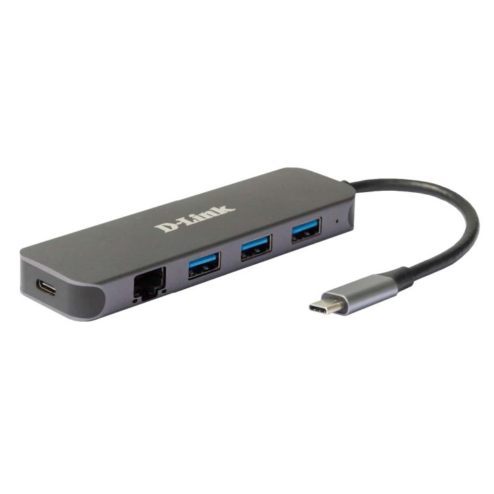 Hub Usb-c D-link Dub-2334 A 3xusb3.0 1xusb-c Pd 60w) 1xgb Rj45