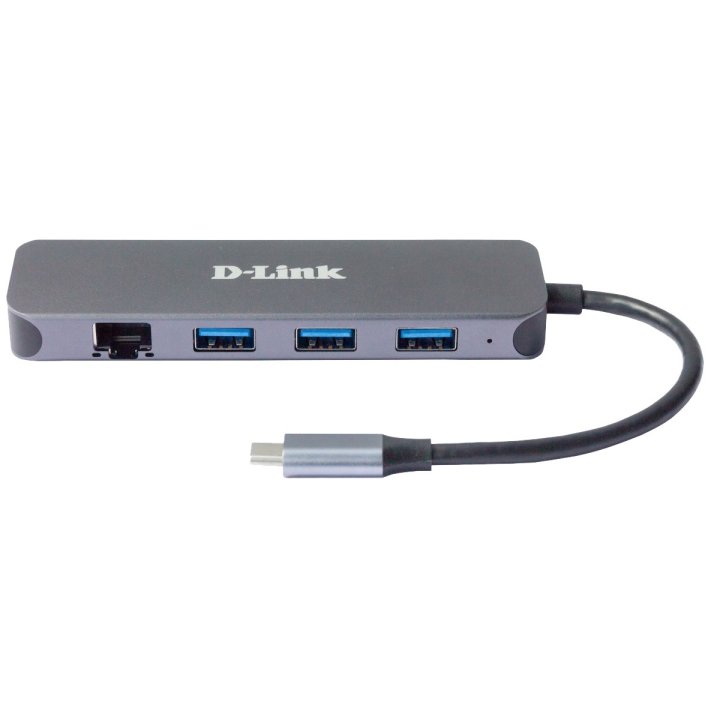 Hub Usb-c D-link Dub-2334 A 3xusb3.0 1xusb-c Pd 60w) 1xgb Rj45
