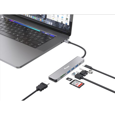 Docking Usb-c Equip 133494 A 1xhdmi 4k 3xusb-a 3.2 5gbps 1xlector De Tarjetas 1xusb-c Pd 100w