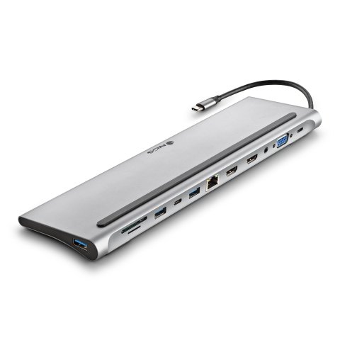 Docking Usb-c Ngs Wonder Dock 12 A 4k 2xhdmi 1xvga 1xusb-c 1xpd 100w 3xusb-a 1xgb Rj45 1xsd 1xmicrosd 1xjack