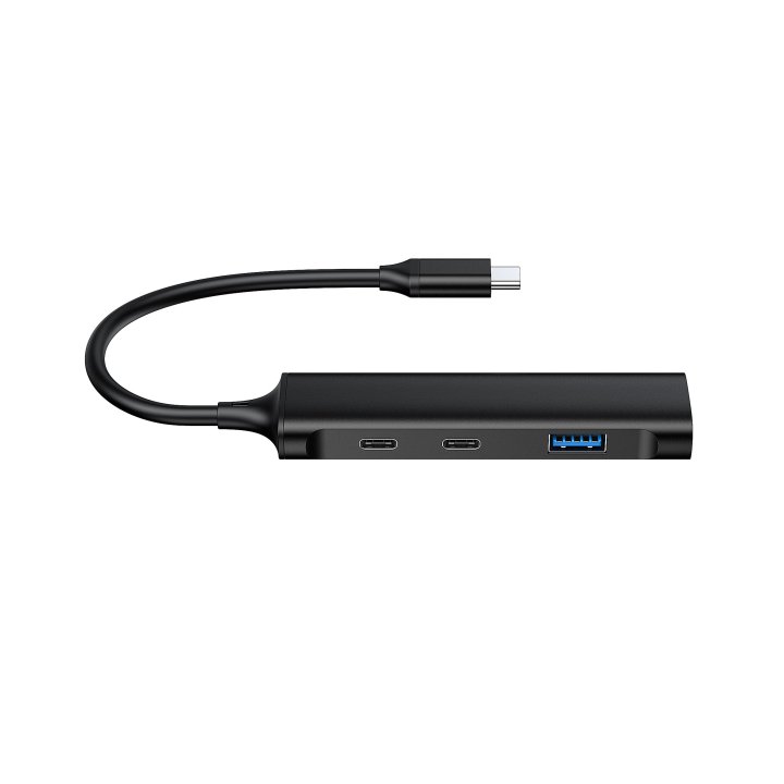 Hub Usb 3.0 Conceptronic Hubbies12b 4 Puertos Usb 3.2 2 Puertos Usb-c 2 Puertod Usb-a Color Negro Carcasa De Aluminio