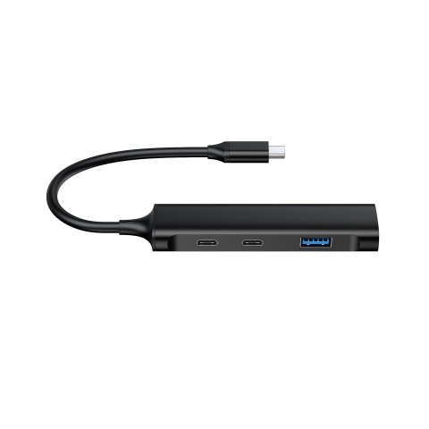 Hub Usb 3.0 Conceptronic Hubbies12b 4 Puertos Usb 3.2 2 Puertos Usb-c 2 Puertod Usb-a Color Negro Carcasa De Aluminio