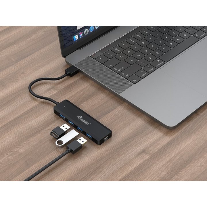 Hub Usb 3.2 Equip Life A 4 Puertos Usb 3.2 Incluye Adaptador Usb-c