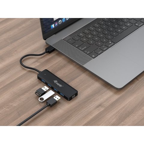 Hub Usb 3.2 Equip Life A 4 Puertos Usb 3.2 Incluye Adaptador Usb-c