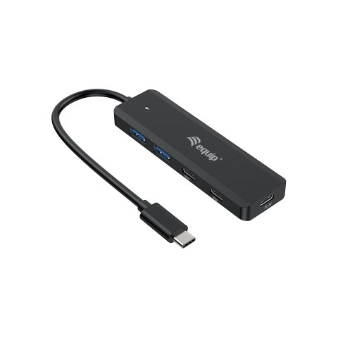 Hub Usb-c Equip Life 128964 4 Puertos 2xusb-a 3.0 2xusb-c 3.2 Compatible Con Thunderbolt 3 4 1xusb-c 5v 2a