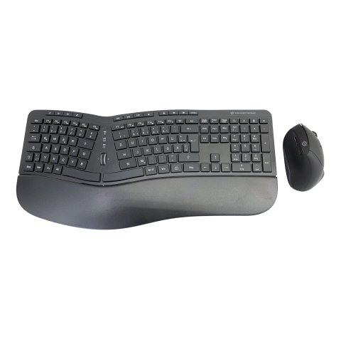 Pack Teclado Y Mouse Wireless Ergonomico Conceptronic Orazio02 Aleman