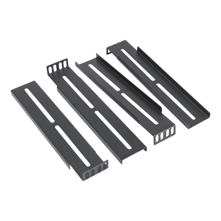 Kit De Railes Unykach 52094 Para Caja Rack De 1u A 4u Material Acero Pintado Negro Sistema Telescopico Negro