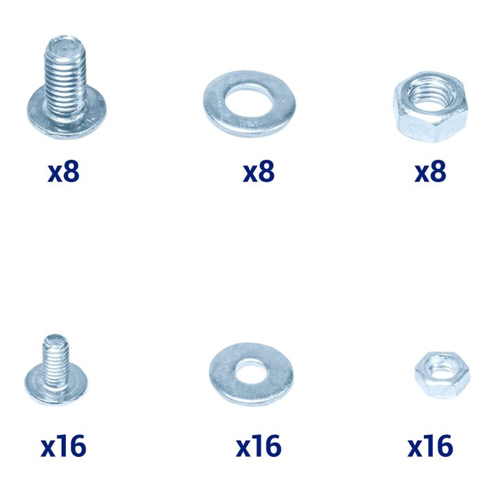 Kit De Railes Unykach 52094 Para Caja Rack De 1u A 4u Material Acero Pintado Negro Sistema Telescopico Negro