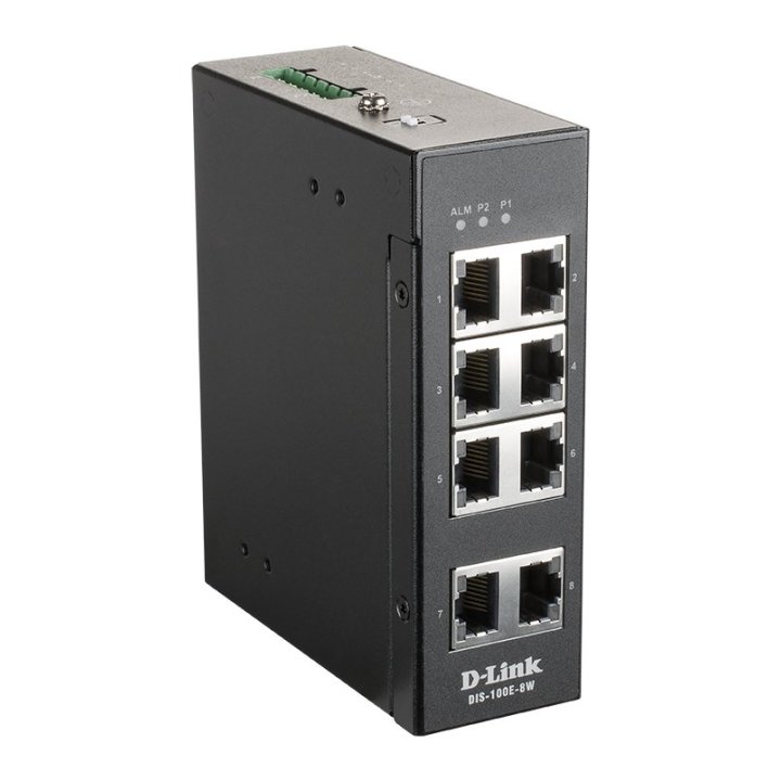 Switch Industrial D-link Dis-100e-8w Sin Gestion 8p 10 100 Baset(x) Ip30 
