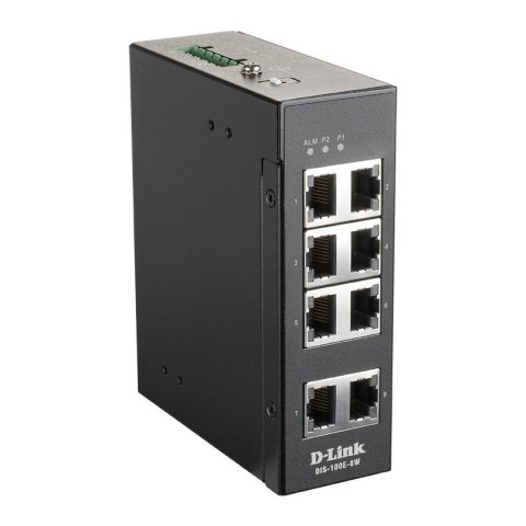 Switch Industrial D-link Dis-100e-8w Sin Gestion 8p 10 100 Baset(x) Ip30 
