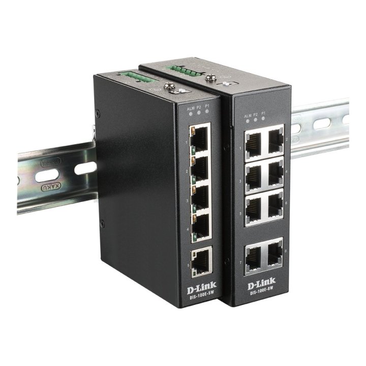 Switch Industrial D-link Dis-100e-8w Sin Gestion 8p 10 100 Baset(x) Ip30 
