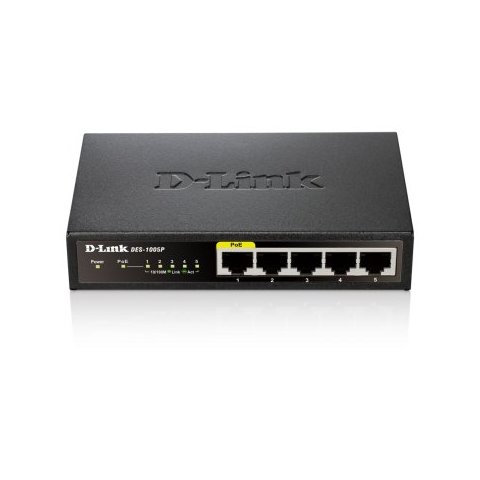 Switch No Gestionable D-link Des-1005p 5p Ethernet Con 1poe Sobremesa No Rack
