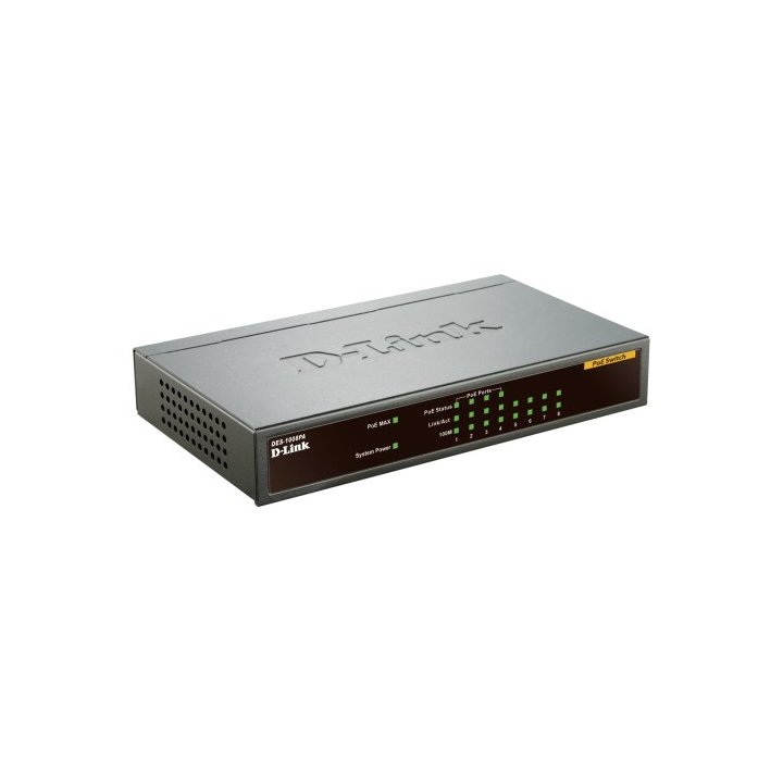 Switch No Gestionable D-link Des-1008pa 8p Ethernet Con 4p Poe (52w) Sobremesa No Rack