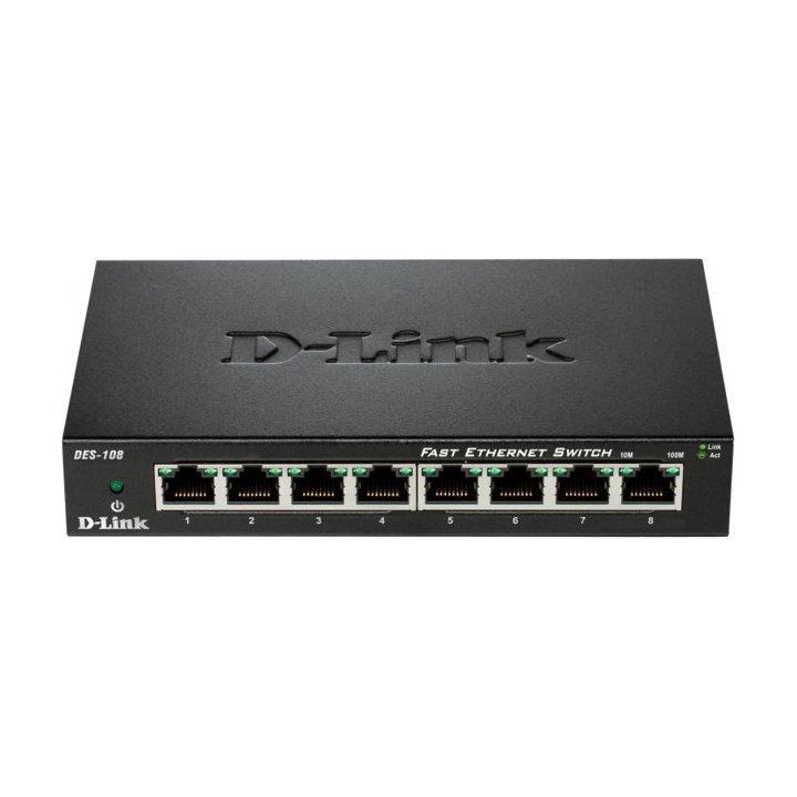 Switch No Gestionable D-link Des-108 8p Ethernet Carcasa Metal Sobremesa No Rack