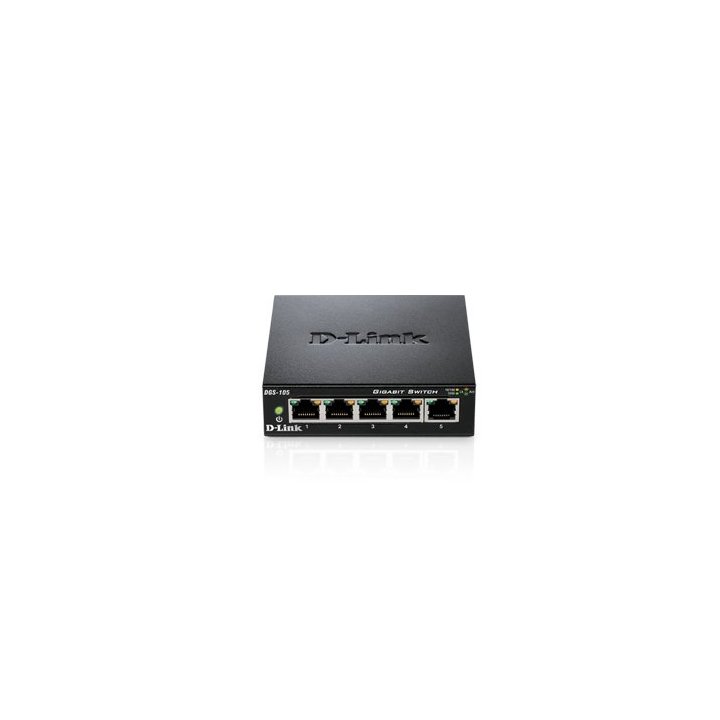 Switch No Gestionable D-link Dgs-105 5p Giga Carcasa Metal Igmp Snooping (iptv) Sobremesa No Rack   
